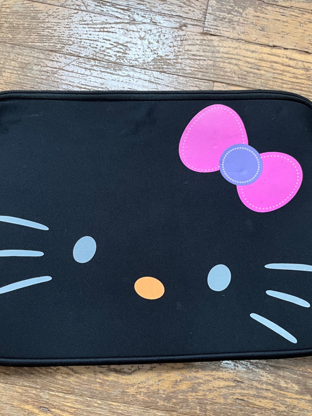 Hello Kitty Black Laptop/Tablet Sleeve with Pink and Purple Bow